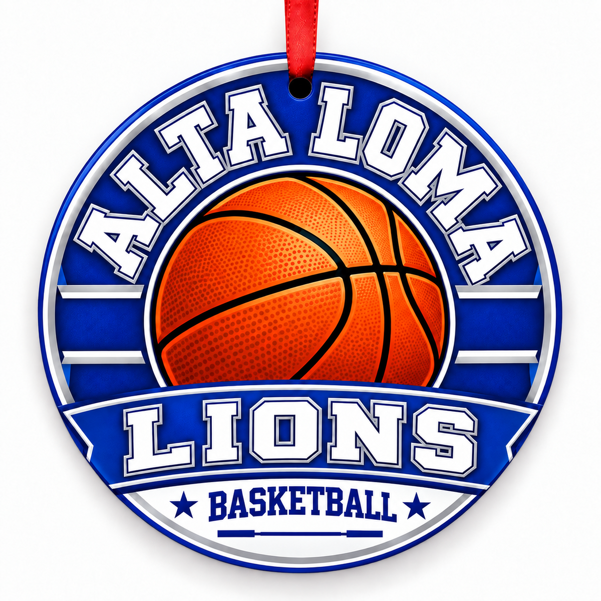 Alta Loma High School Lions basketball Christmas ornament