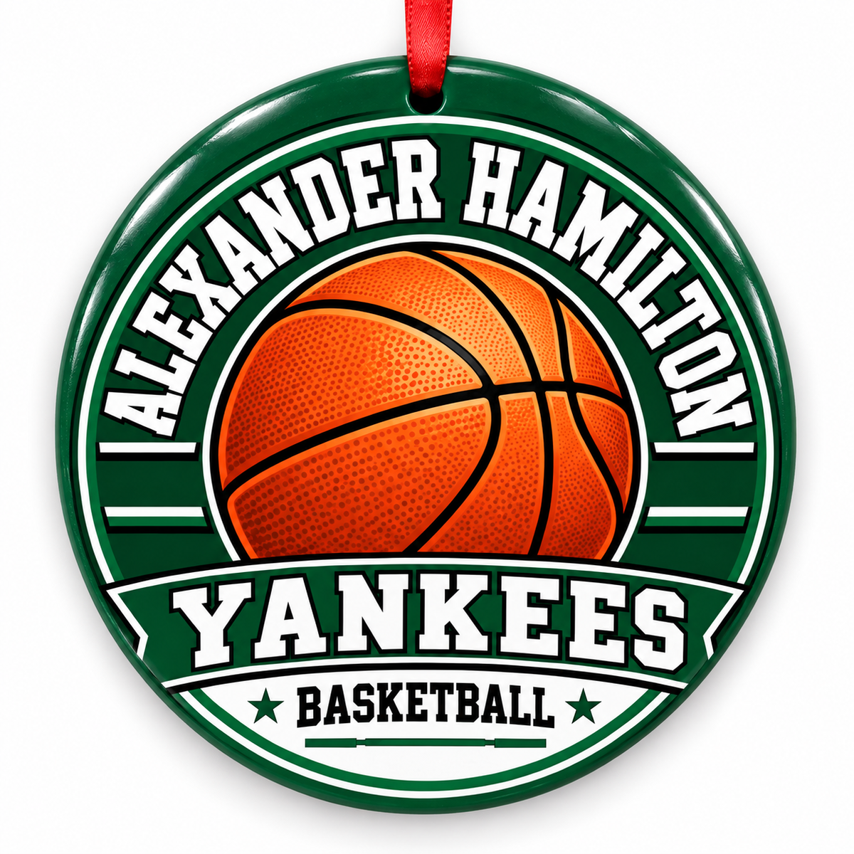 Alexander Hamilton Senior High Yankees basketball Christmas ornament