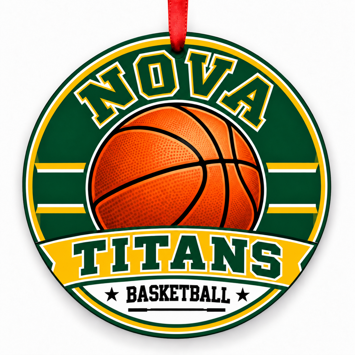Nova High School Titans basketball Christmas ornament