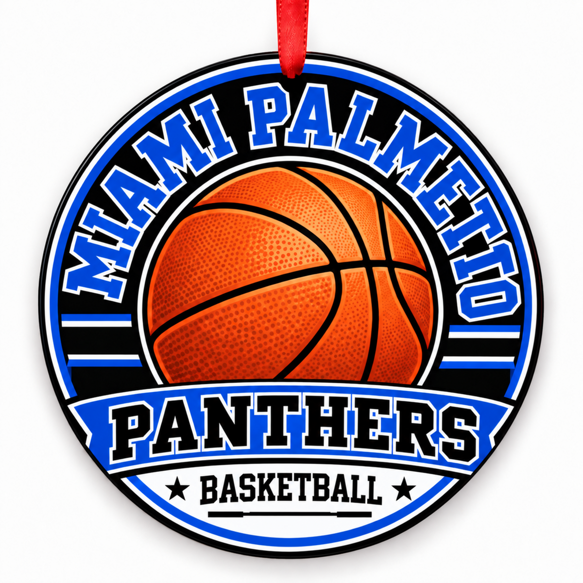 Miami Palmetto Senior High School Panthers basketball Christmas ornament