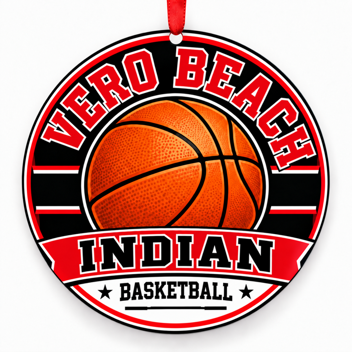 Vero Beach High School Indian basketball Christmas ornament