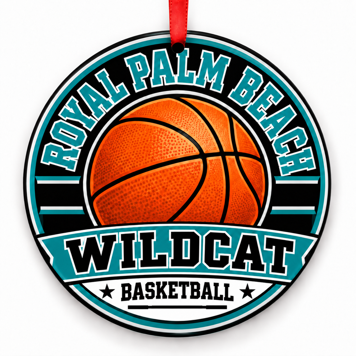 Royal Palm Beach High School Wildcat basketball Christmas ornament