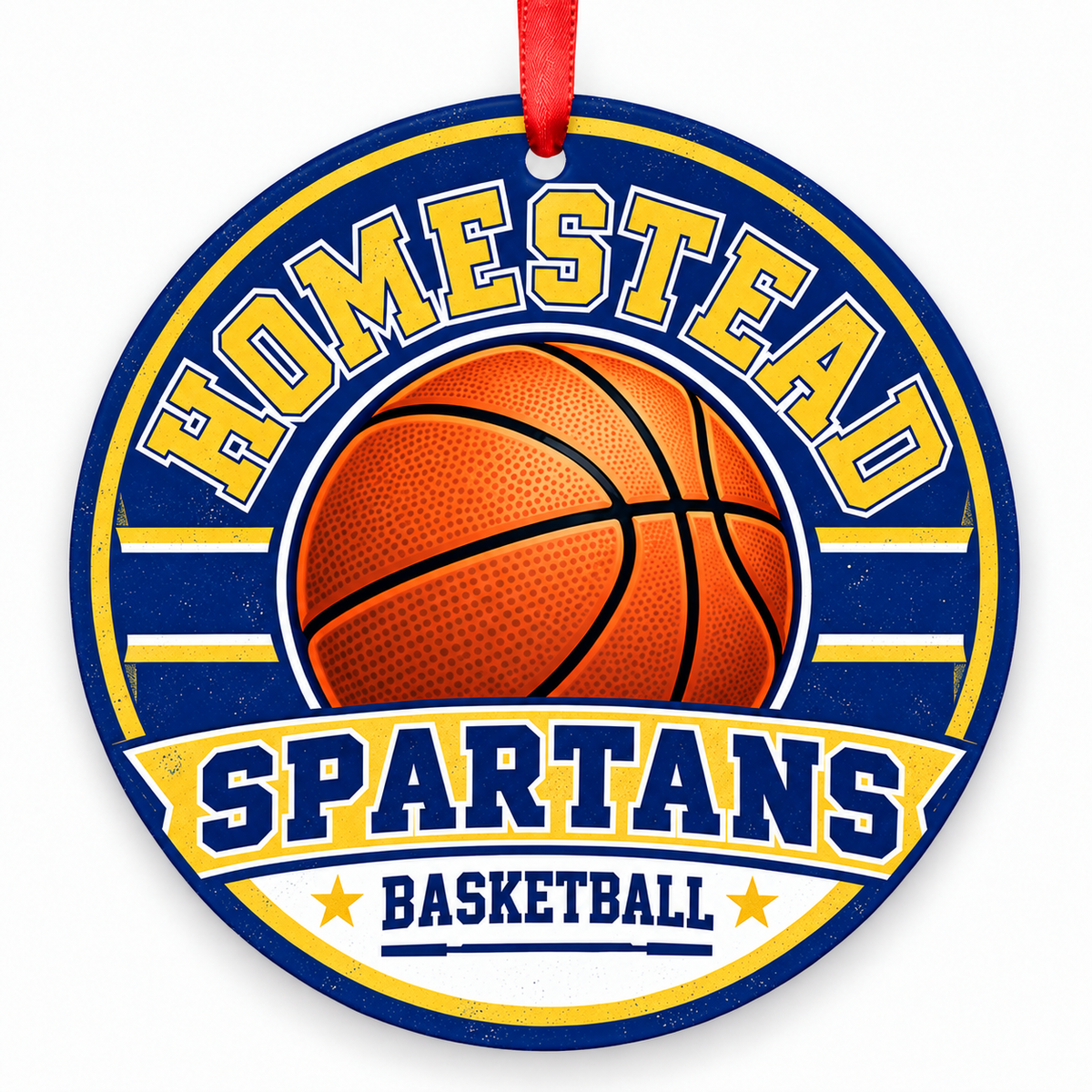 Homestead High School Spartans basketball Christmas ornament