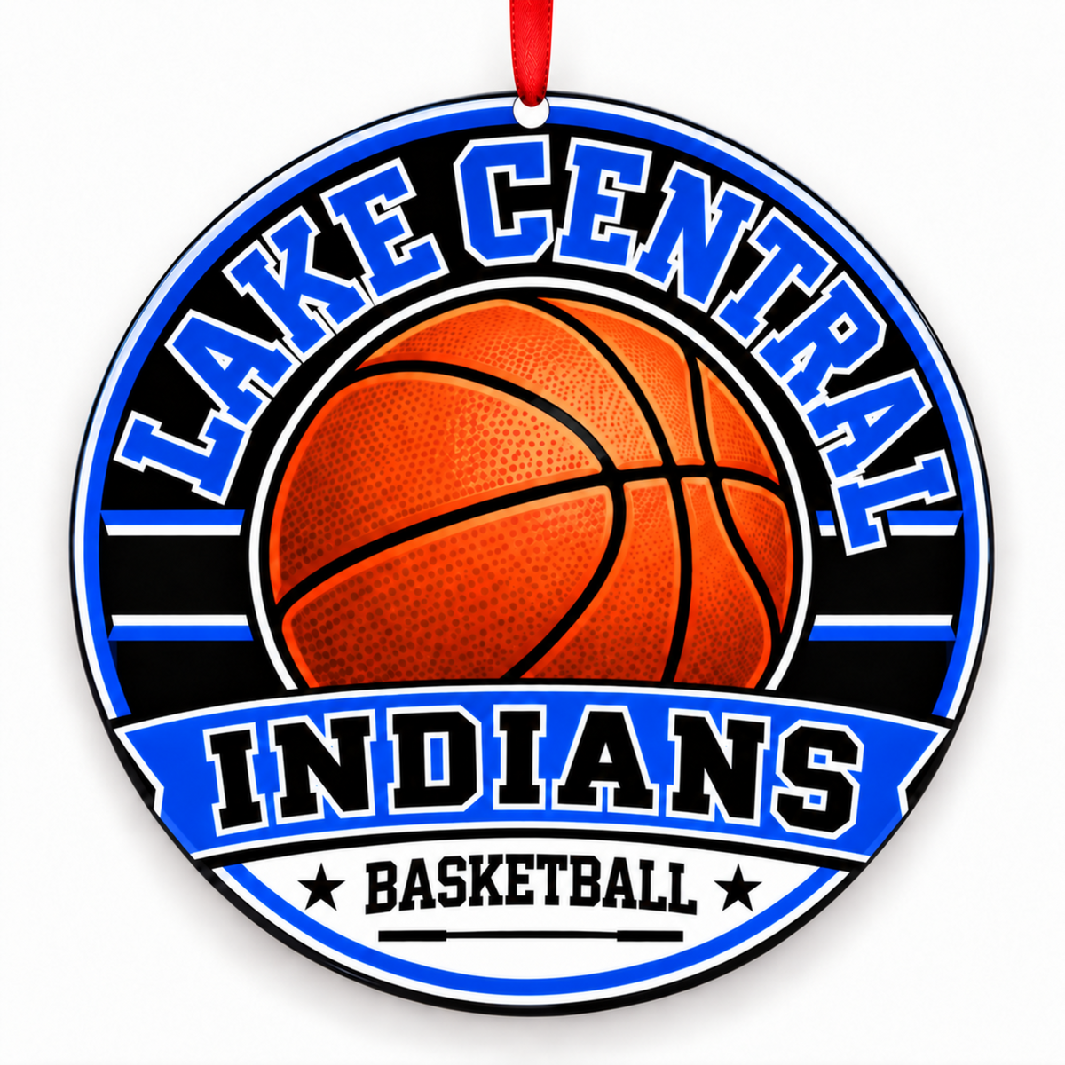 Lake Central High School Indians basketball Christmas ornament