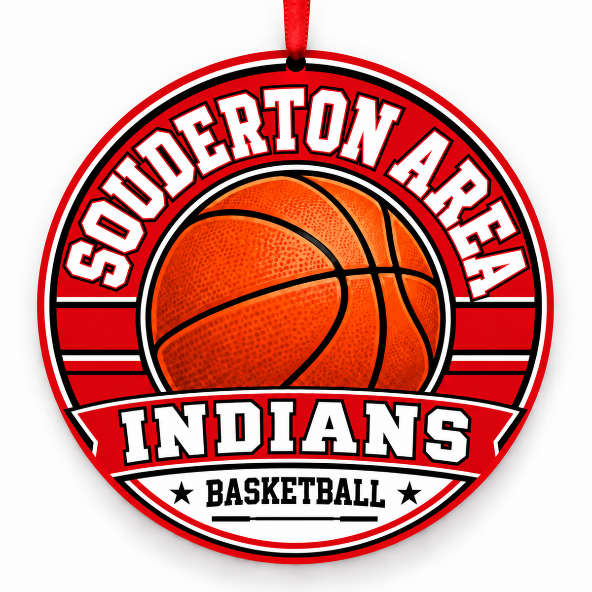 Souderton Area High School Indians basketball Christmas ornament