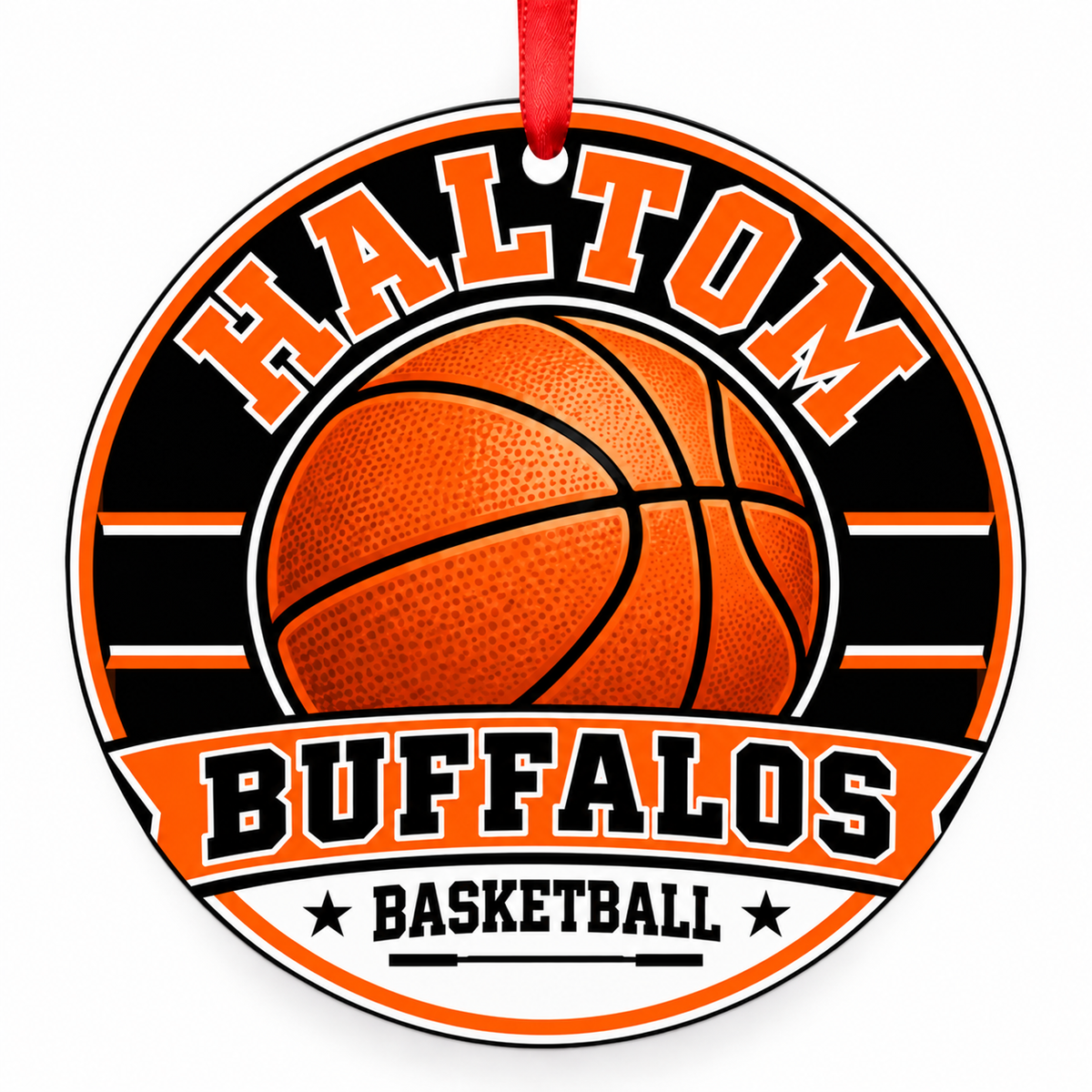 Haltom High School Buffalos Basketball Christmas Ornament