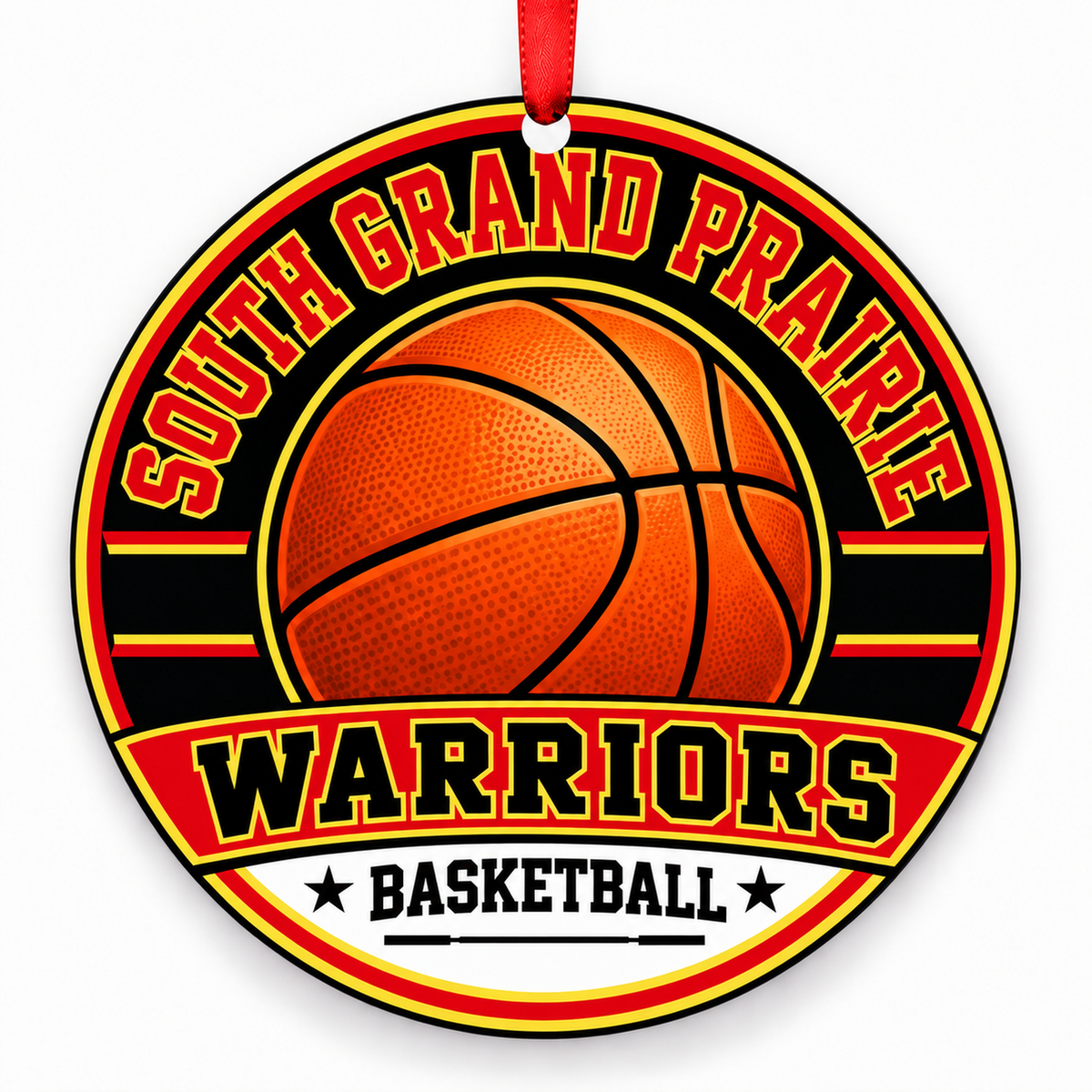 South Grand Prairie High School Warriors basketball Christmas ornament