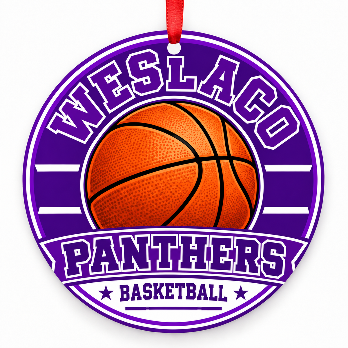 Weslaco Panthers basketball Christmas ornament, Weslaco, Texas