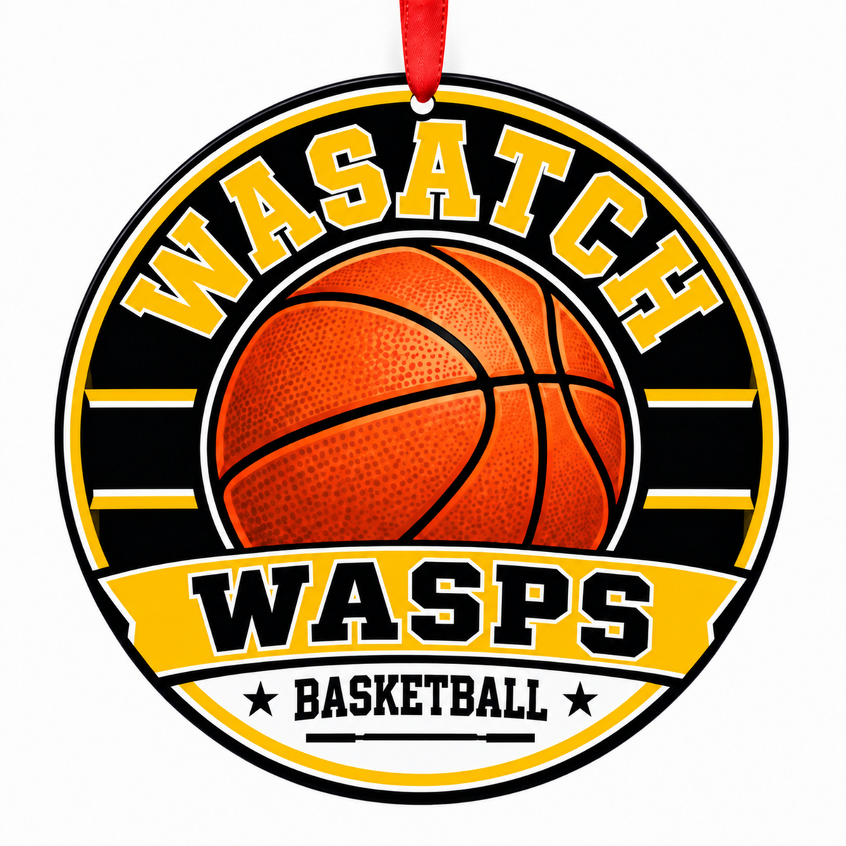 Wasatch High School Wasps basketball Christmas ornament