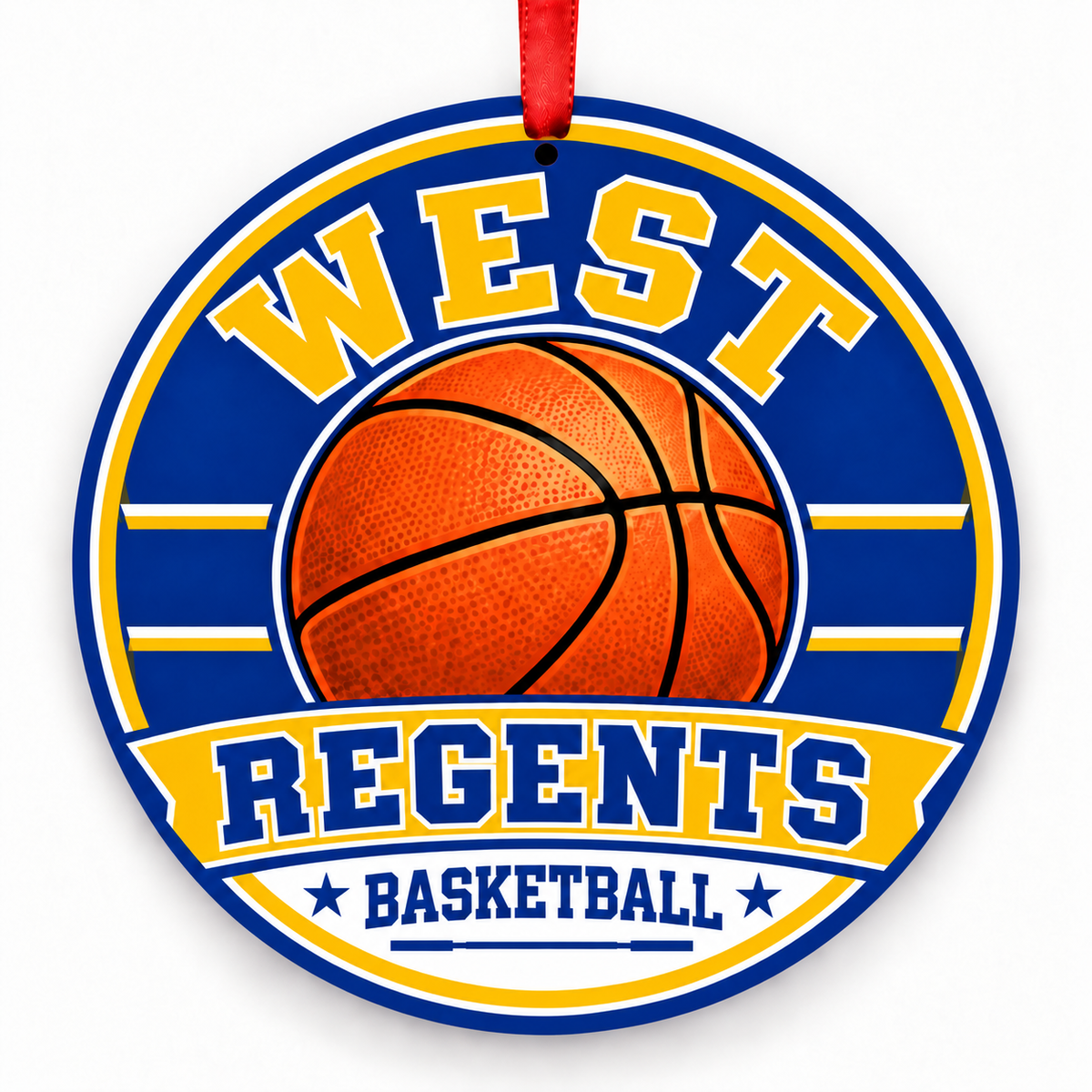 West High Regents basketball Christmas ornament