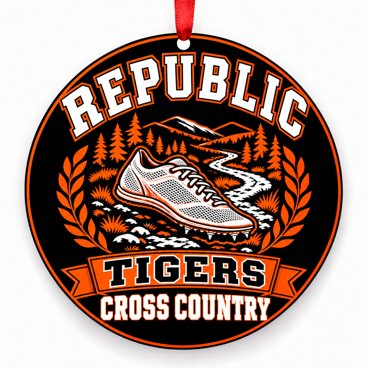 Republic Tigers Cross Country Christmas Ornament