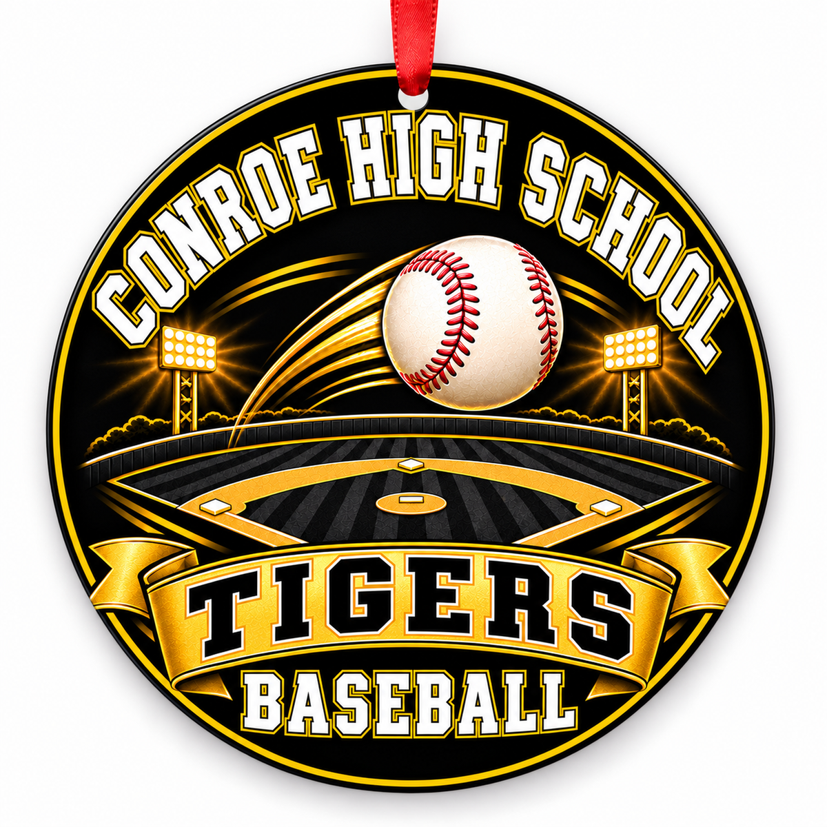 Conroe Tigers Baseball Ornament – Ballpark