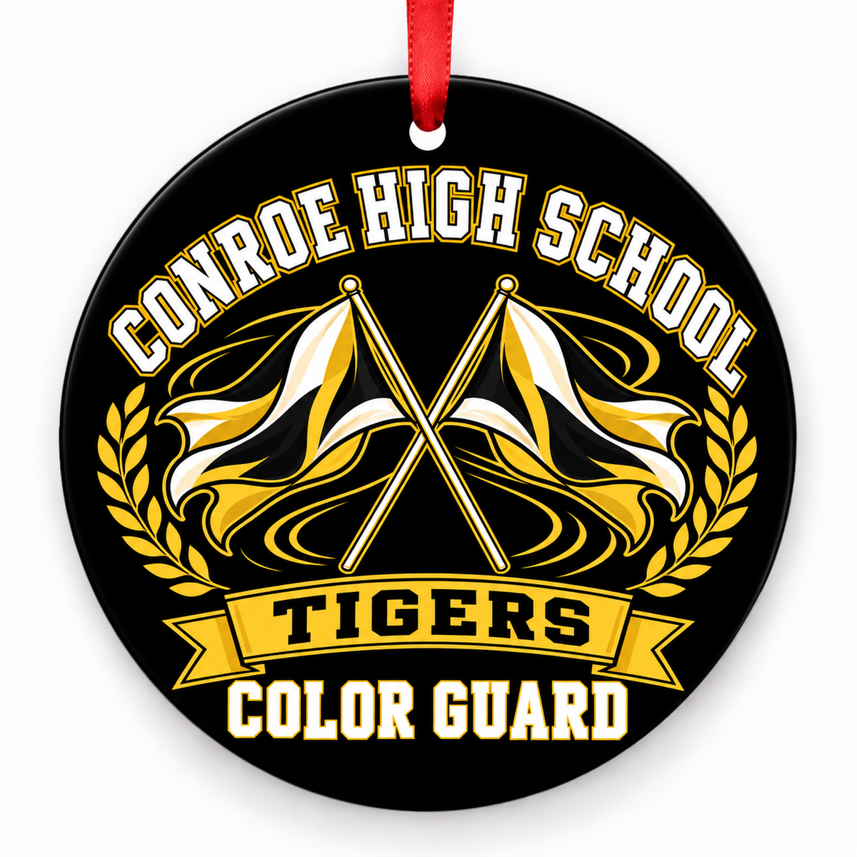 Conroe Tigers Color Guard – Crossed Flags