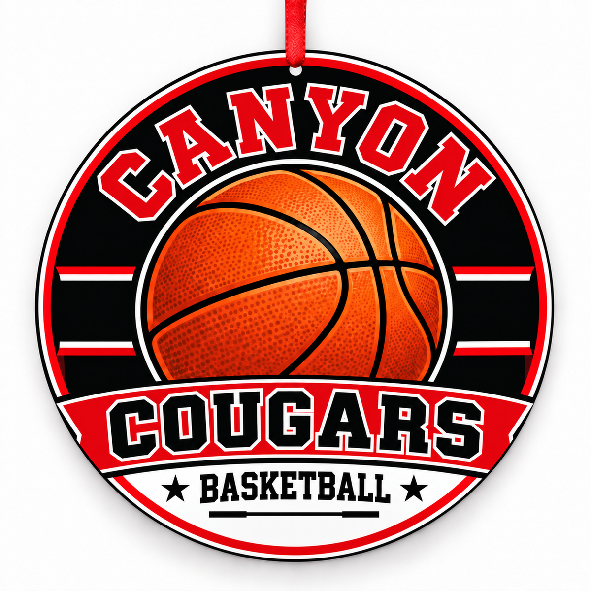 Canyon High School Cougars basketball Christmas ornament