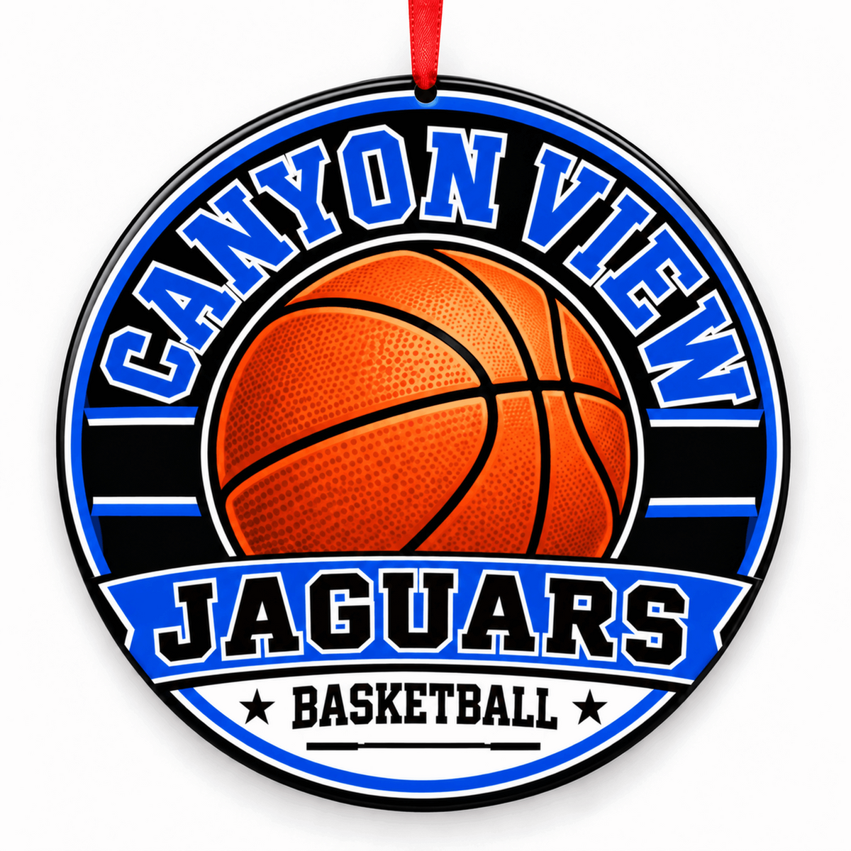 Canyon View High School Jaguars basketball ornament