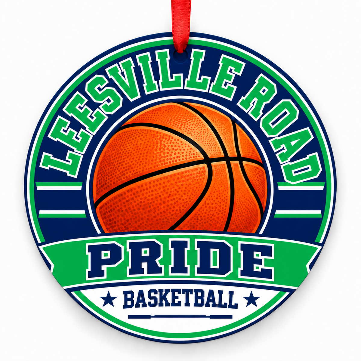 Leesville Road High Pride basketball Christmas ornament