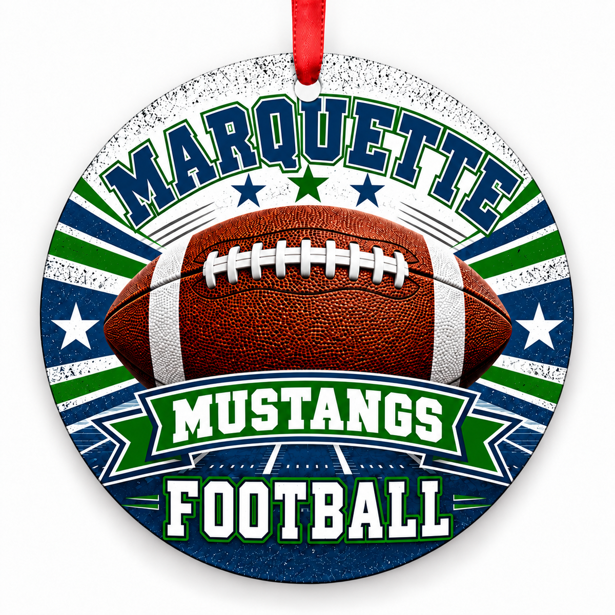 Marquette Mustangs Classic Football Christmas ornament