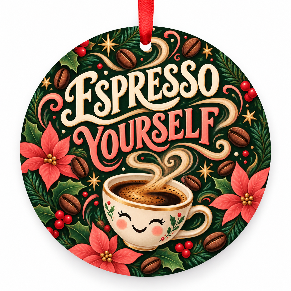 Espresso Yourself coffee Christmas ornament