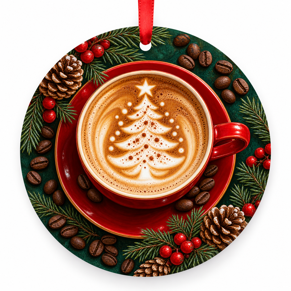 Christmas Latte coffee Christmas ornament