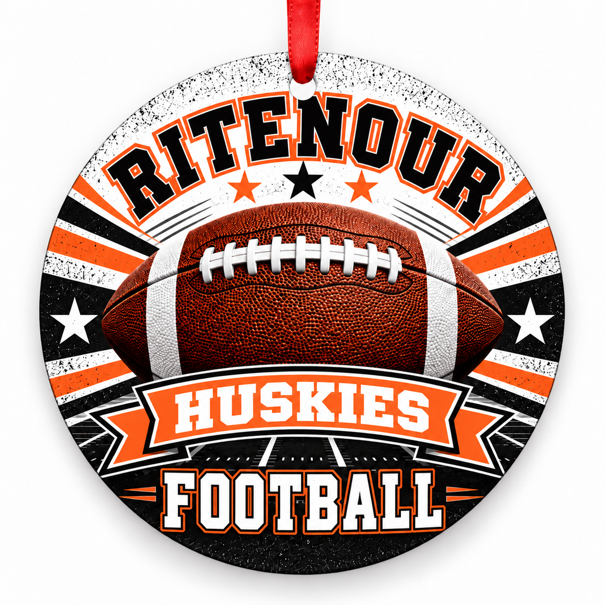 Ritenour Huskies Classic Football Christmas ornament