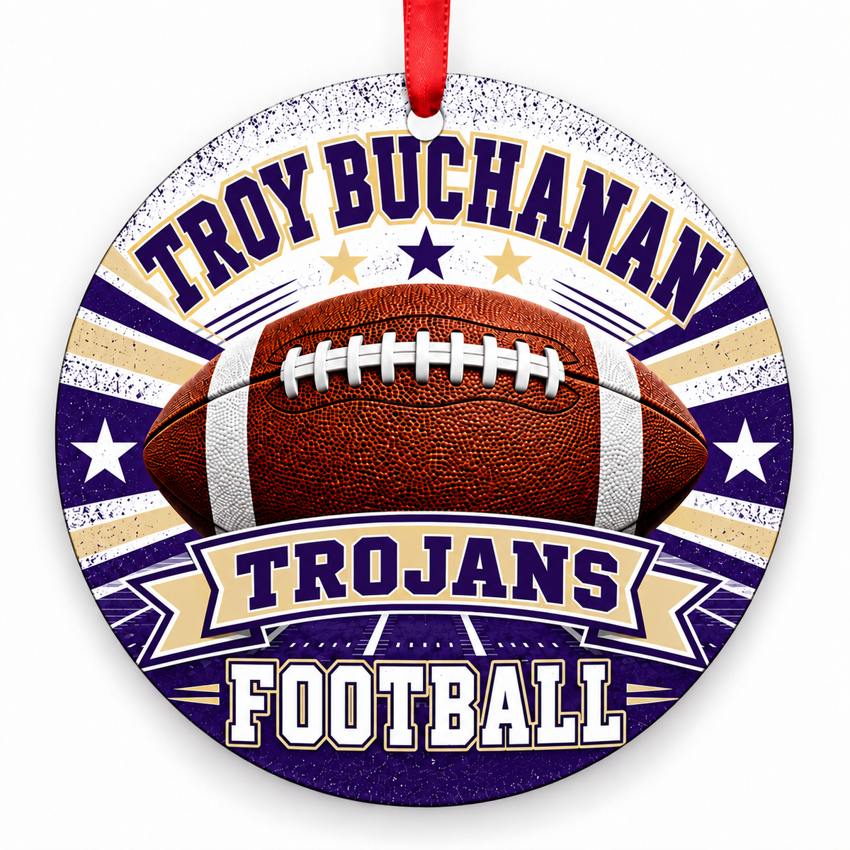 Troy Buchanan Trojans Classic Football Christmas ornament