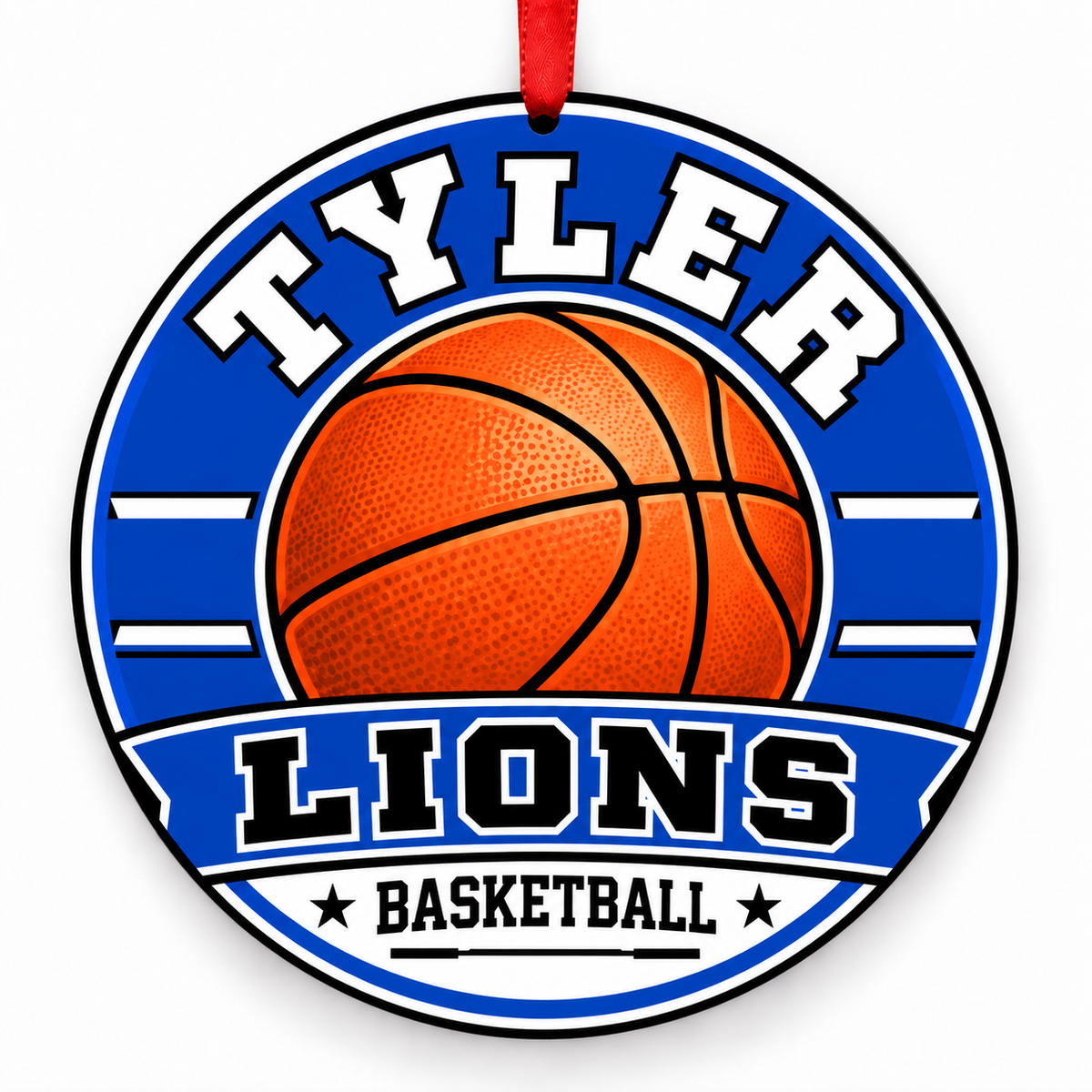Tyler High School Lions basketball Christmas ornament