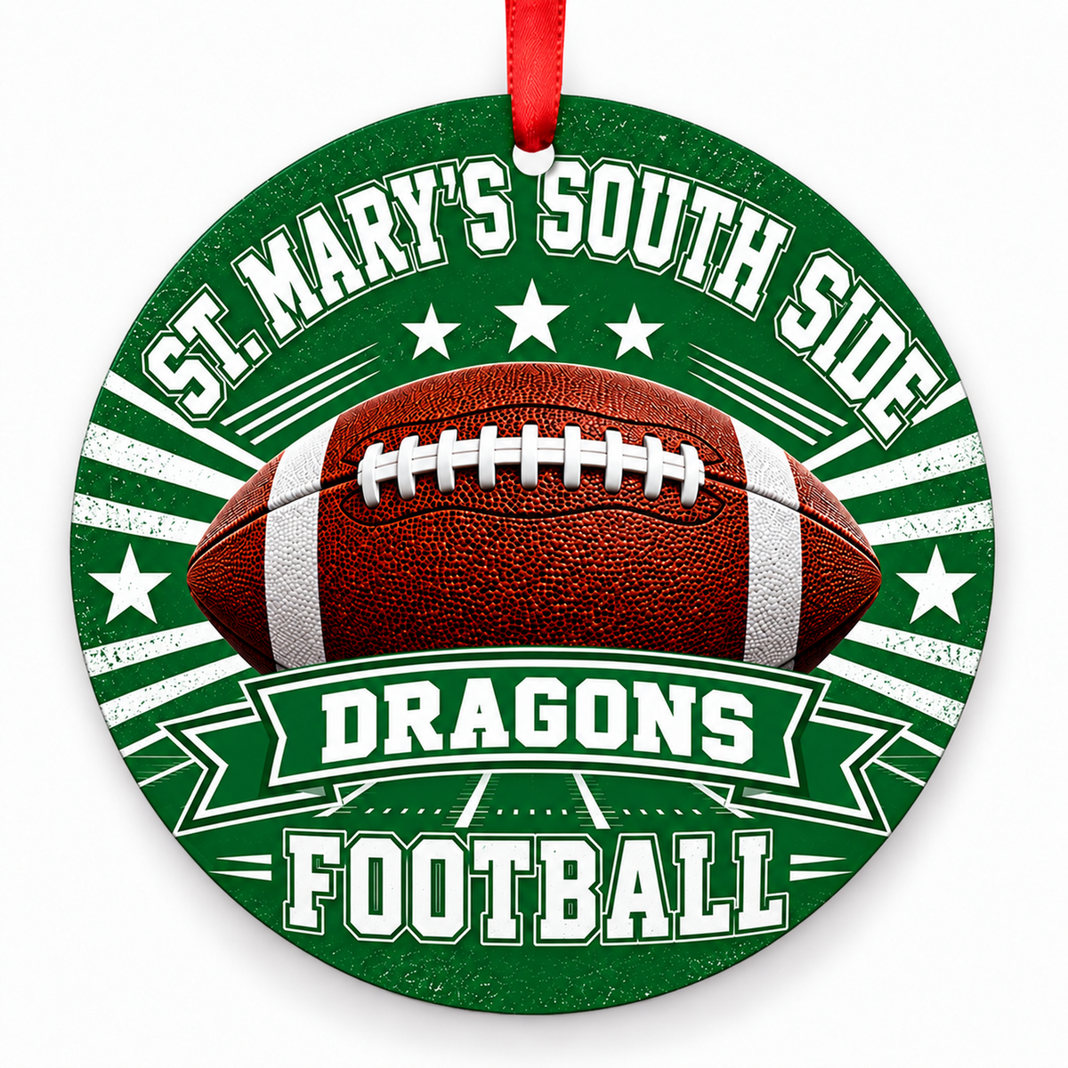 St. Mary's South Side Catholic High School Dragons – Classic Football 3-inch football ornament, SAINT LOUIS, Missouri