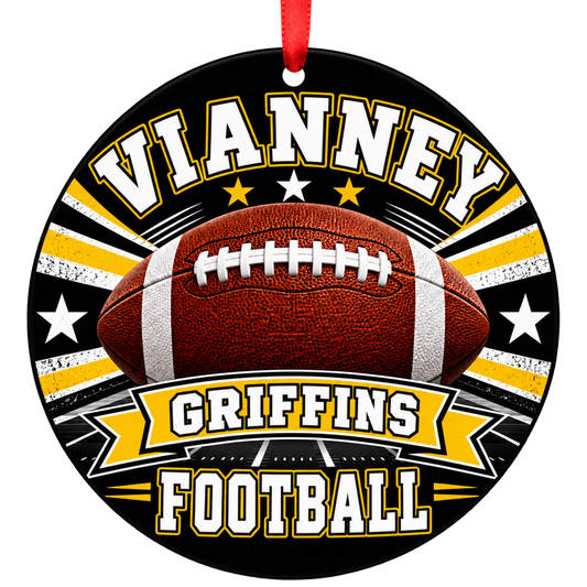 St. John Vianney High School Griffins – Classic Football 3-inch football ornament, KIRKWOOD, Missouri