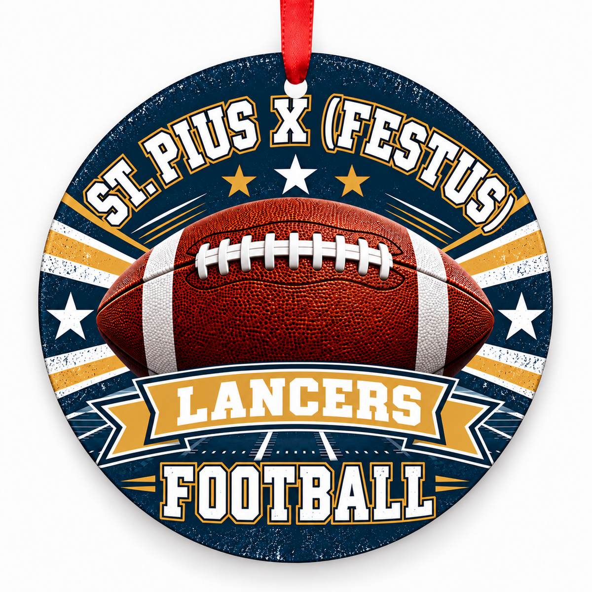 St. Pius X (Festus) High School Lancers – Classic Football 3-inch football ornament, FESTUS, Missouri