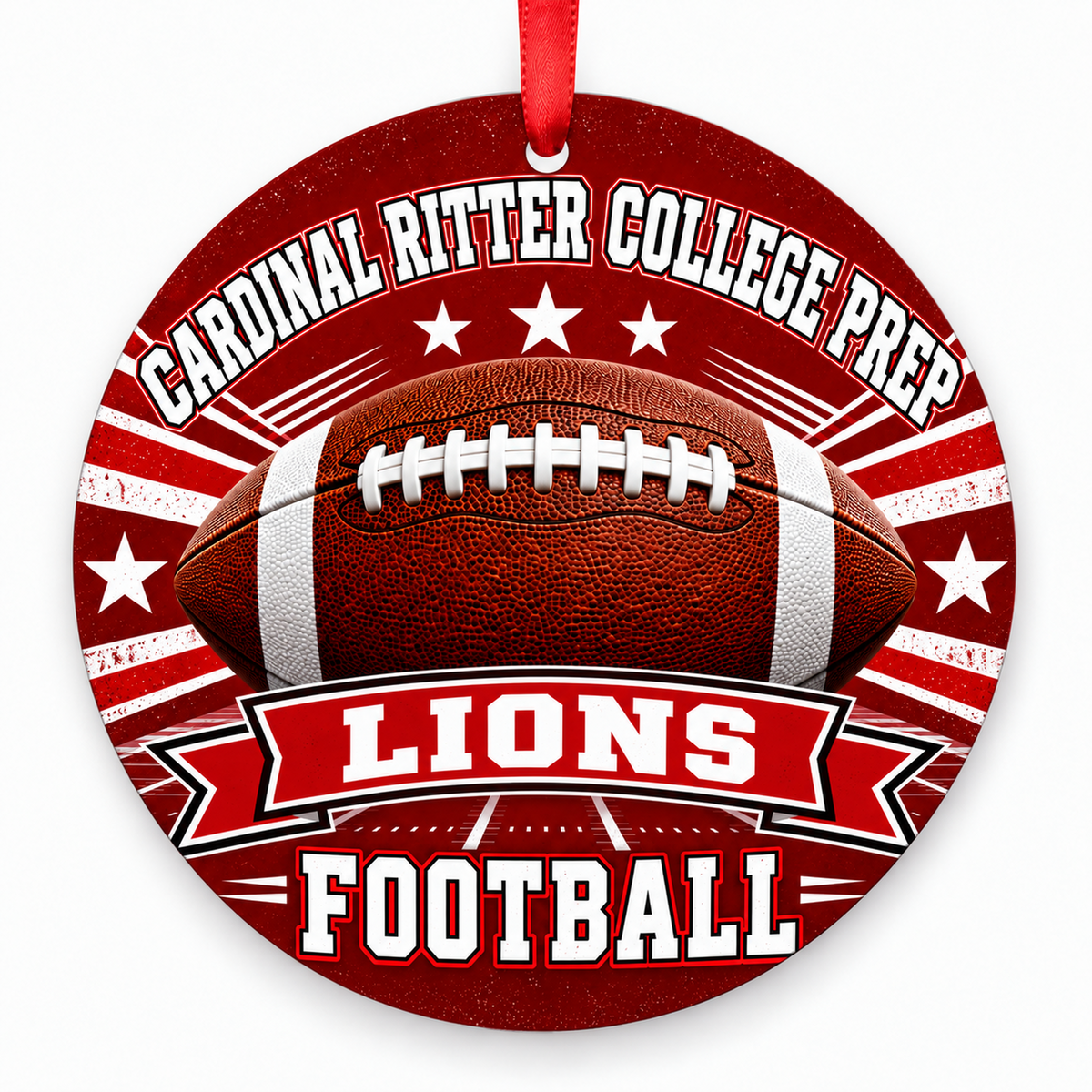 Cardinal Ritter College Prep High School Lions – Classic Football 3-inch football ornament, SAINT LOUIS, Missouri