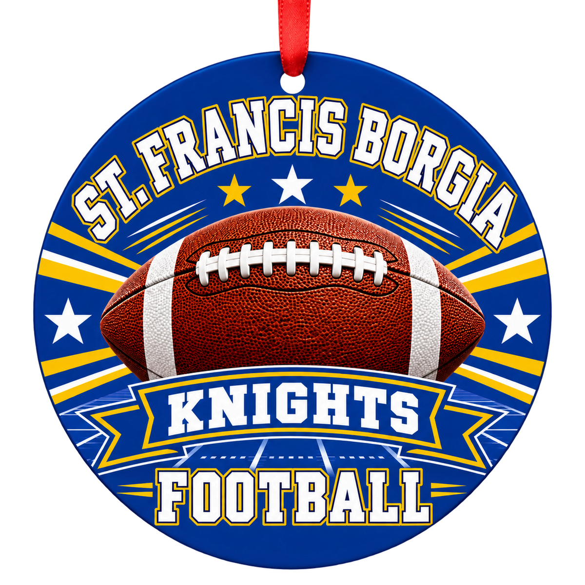St. Francis Borgia High School Knights – Classic Football 3-inch football ornament, WASHINGTON, Missouri