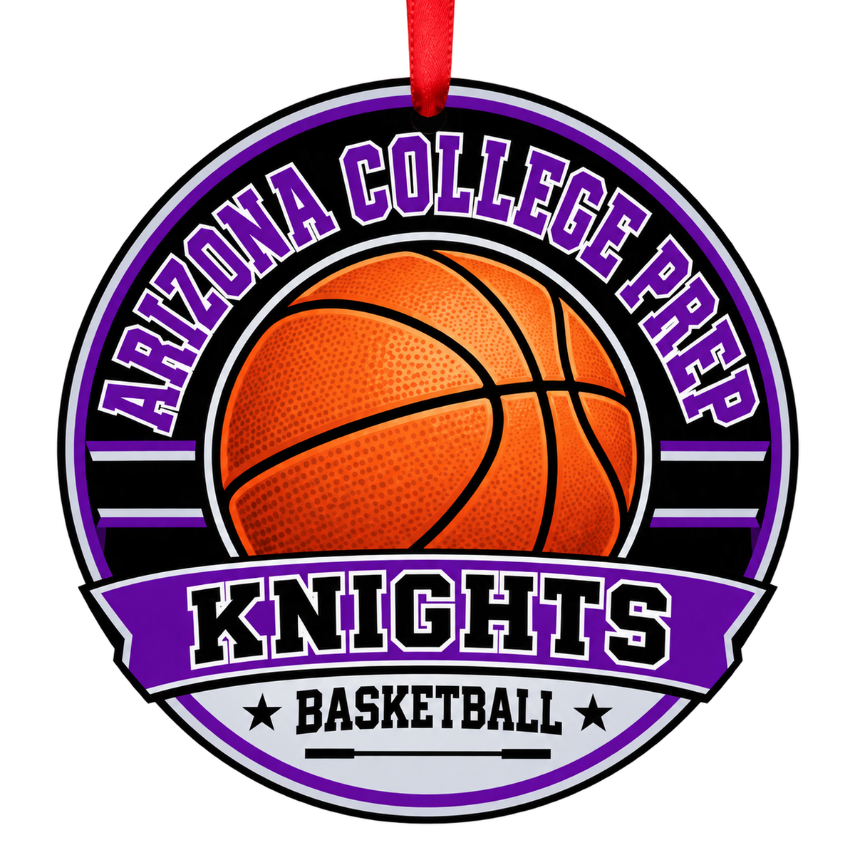 Arizona College Prep High School Knights basketball Christmas ornament