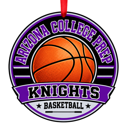 Arizona College Prep High School Knights basketball Christmas ornament