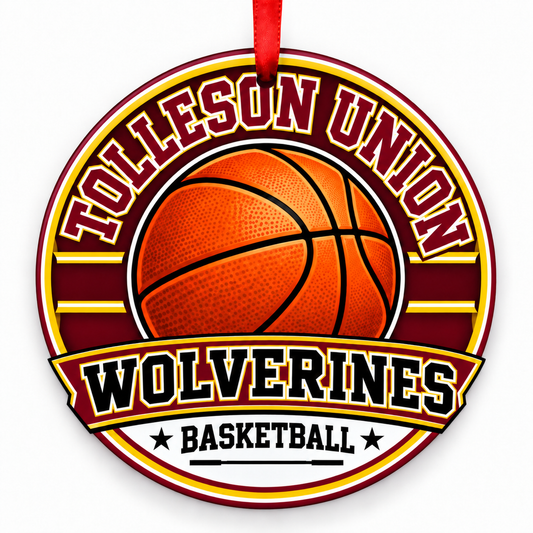 Tolleson Union High School Wolverines basketball Christmas ornament