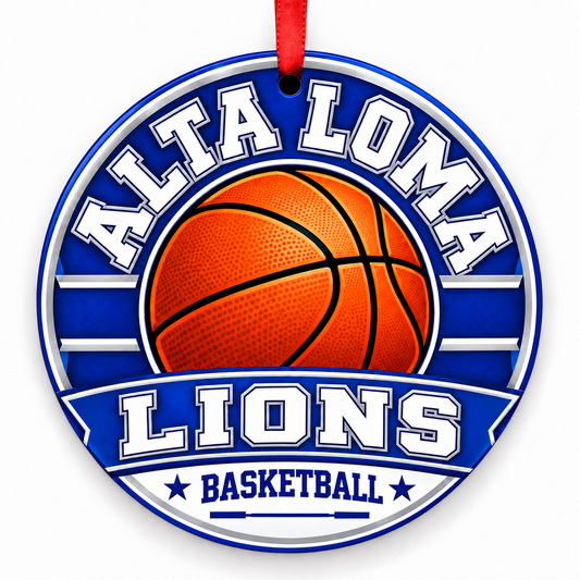 Alta Loma High School Lions basketball Christmas ornament