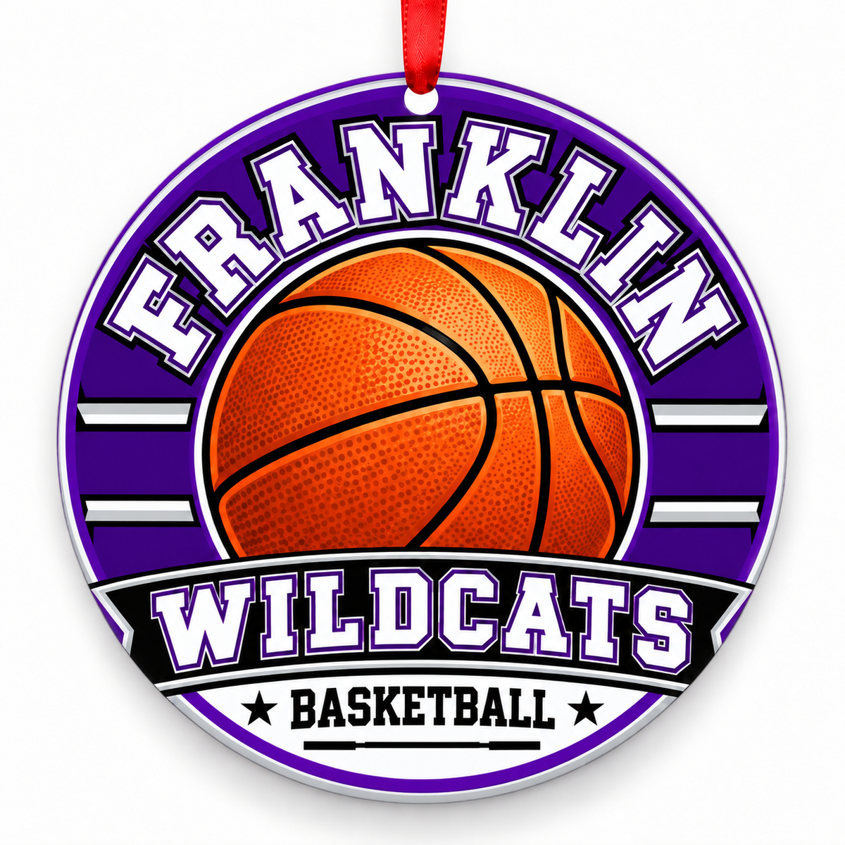 Franklin High School Wildcats basketball ornament