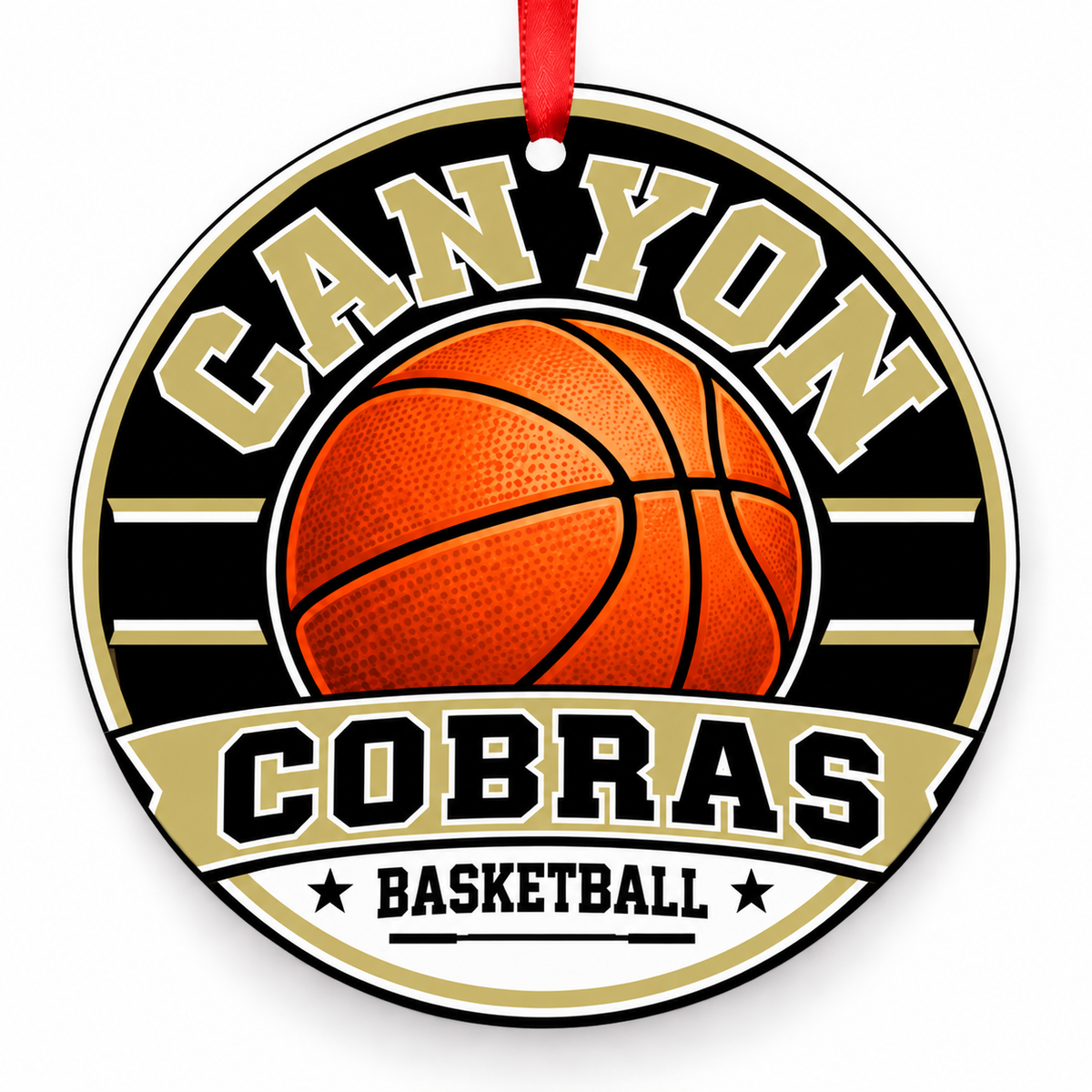 Canyon High School Cobras basketball Christmas ornament
