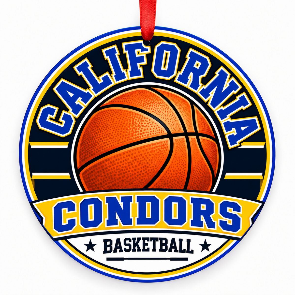 California High Condors basketball Christmas ornament
