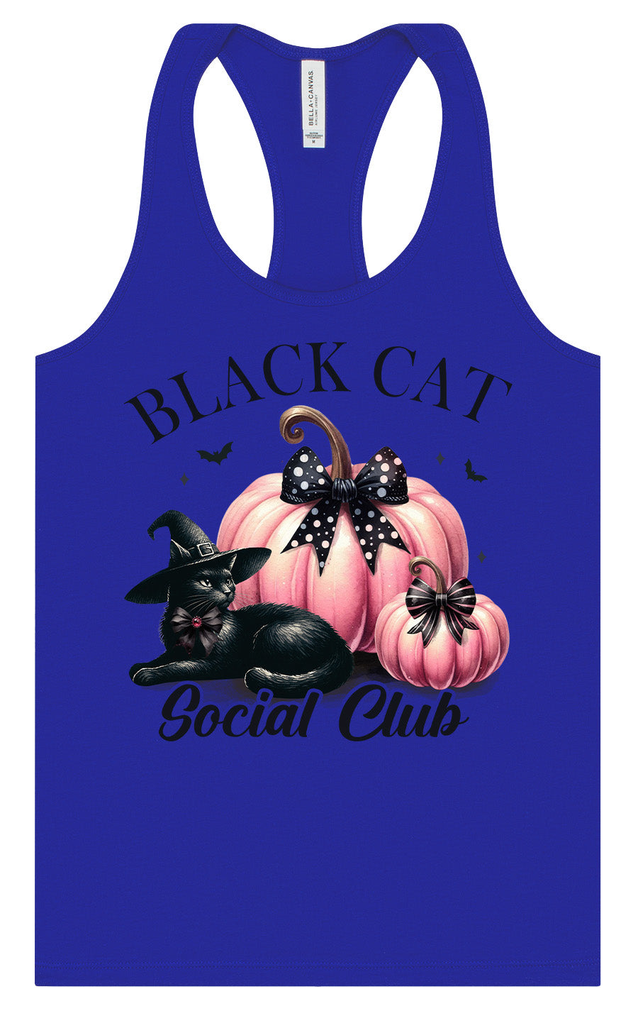 Pink and Black Cat Social Club Women's Racerback Tank