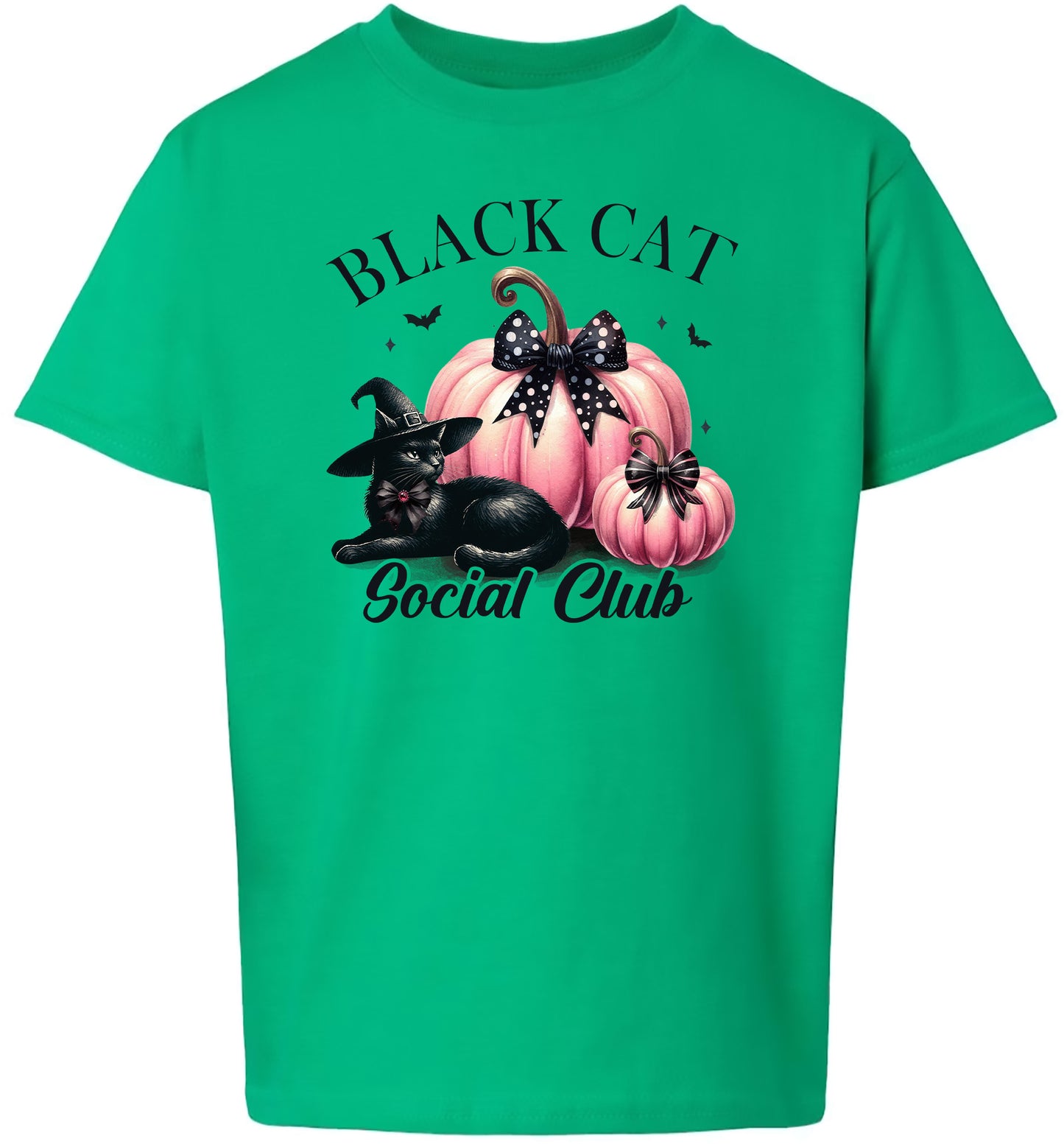Pink and Black Cat Social Club Children's Gildan Soft Shirt