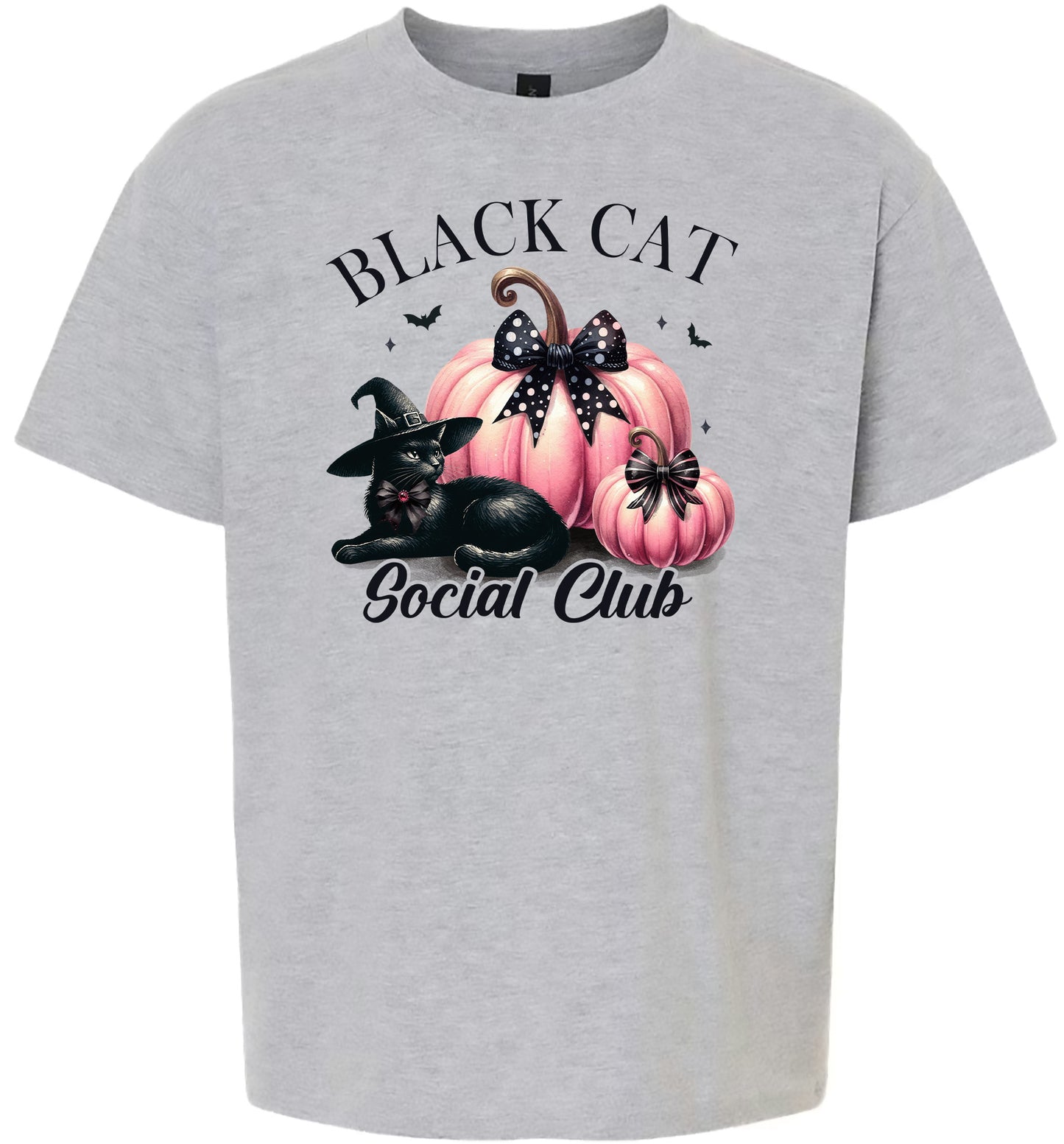Pink and Black Cat Social Club Children's Gildan Soft Shirt