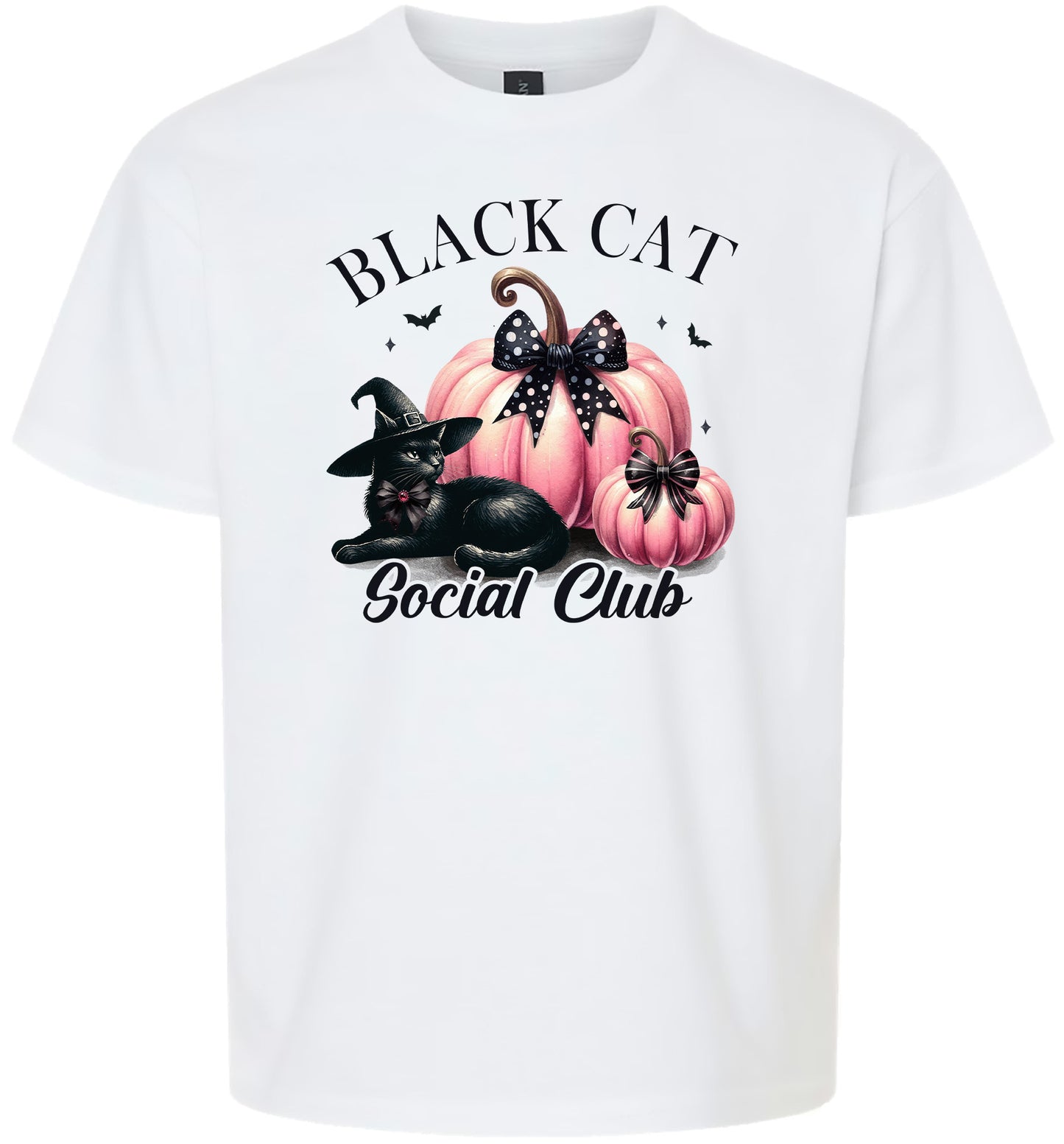 Pink and Black Cat Social Club Children's Gildan Soft Shirt