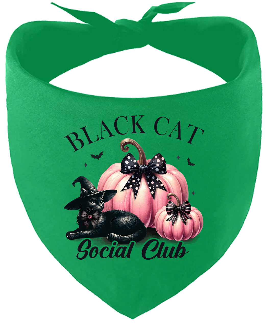 Pink and Black Cat Social Club Pet Bandana