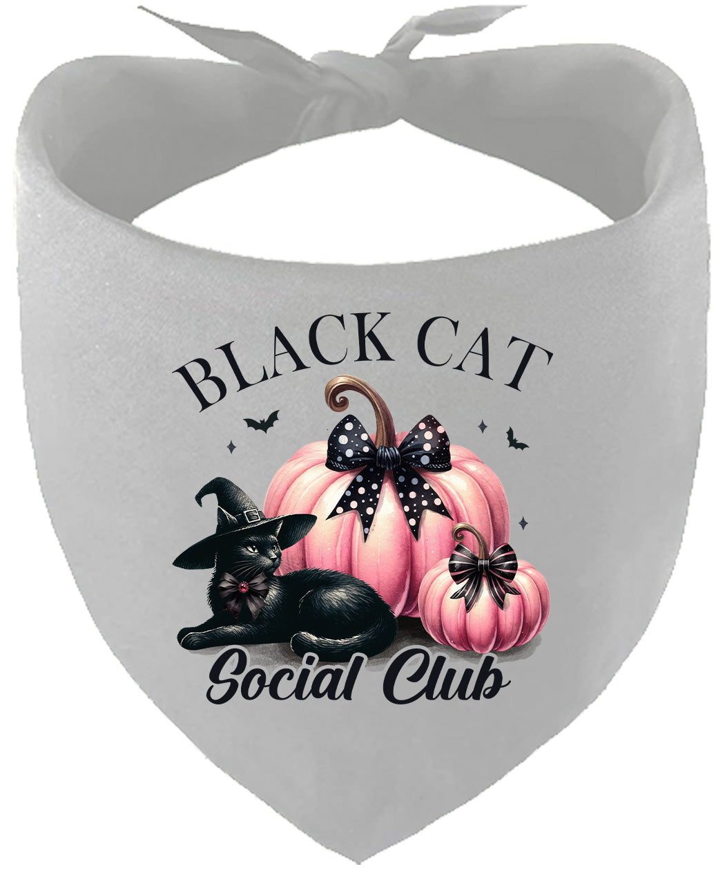 Pink and Black Cat Social Club Pet Bandana