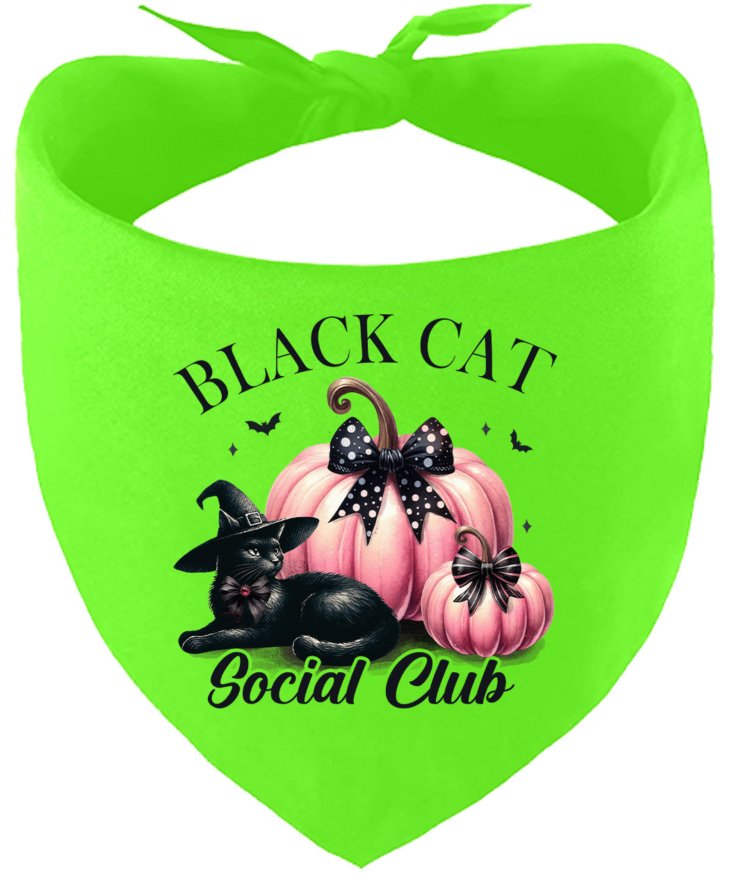 Pink and Black Cat Social Club Pet Bandana