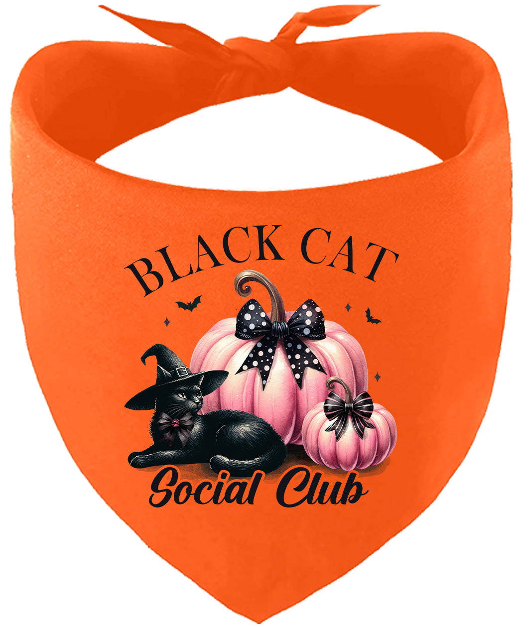 Pink and Black Cat Social Club Pet Bandana