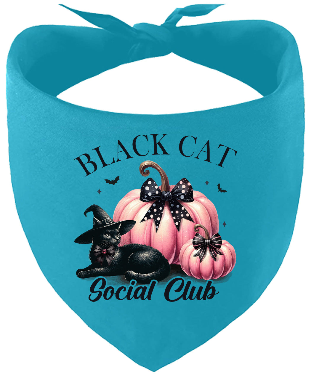 Pink and Black Cat Social Club Pet Bandana