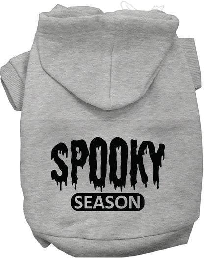 Gray spooky season pet hoodie