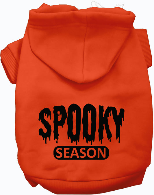 Orange spooky season pet hoodie