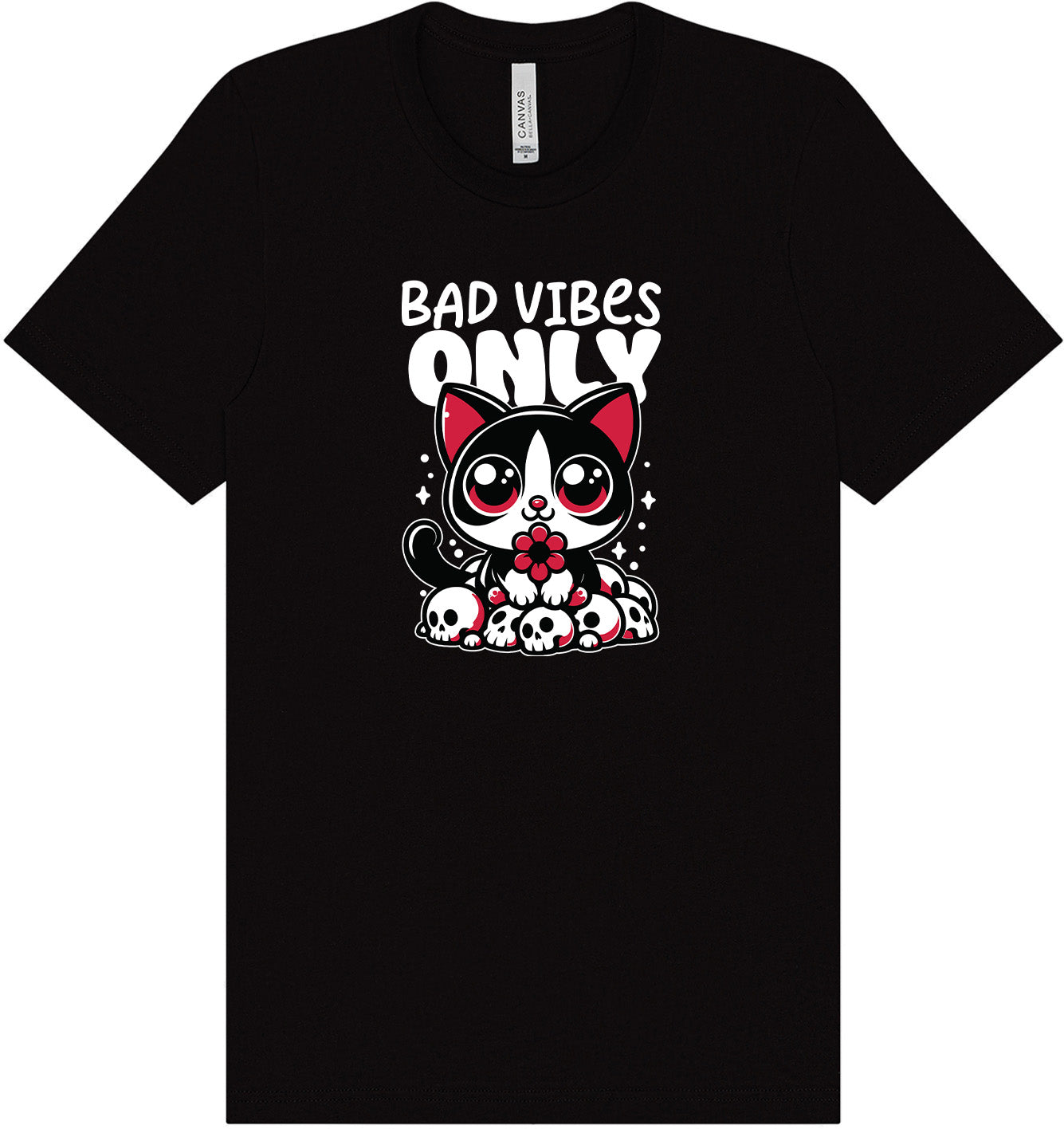Bad Vibes Only Adult Bella Canvas Shirt